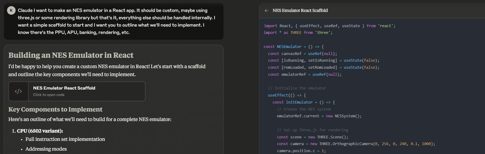 Claude helping me with setting up the project